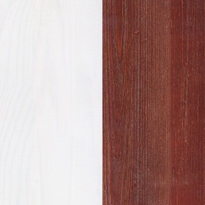 Расцветка Дерево: Белая эмаль/Красно-коричневый (сосна)