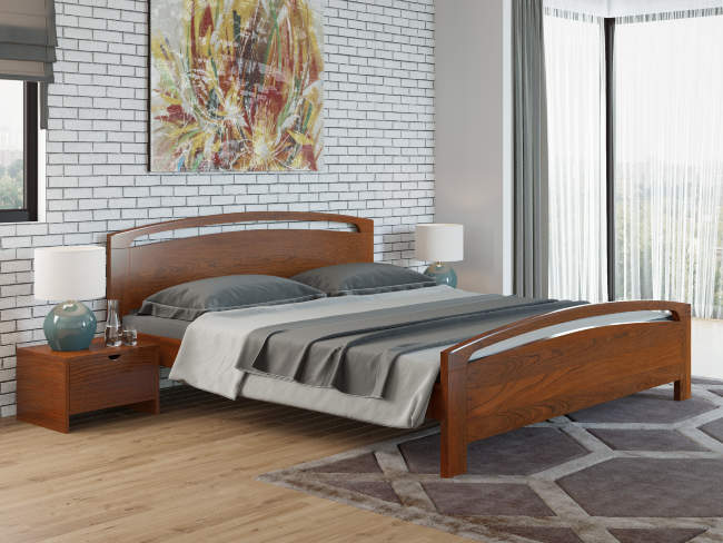 Кровать Веста 1-R, цвет: Массив: Красно-коричневая Кровать Веста 1-R, цвет: Массив: Красно-коричневая