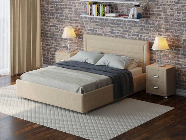 Кровать Life 2, цвет: Глазго Бежевый Кровать Life 2, цвет: Глазго Бежевый