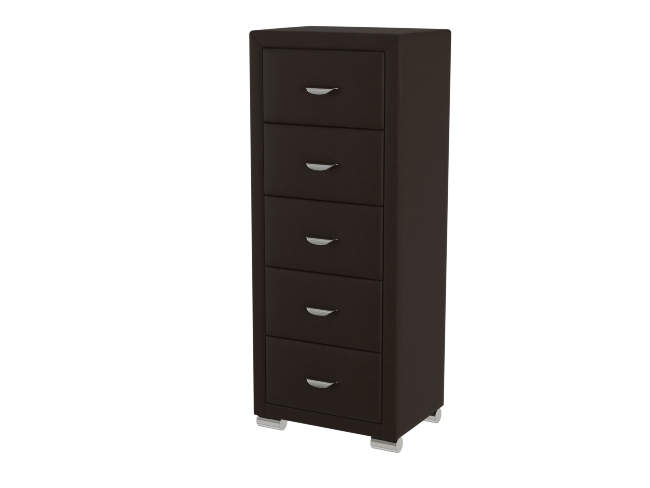 Комод Orma Soft 2 (5 ящиков), цвет: Экокожа Коричневый