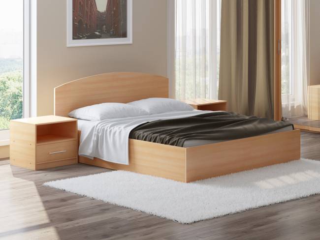 Кровать Этюд с подъёмным механизмом, цвет: Бук Бавария