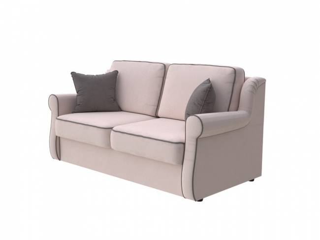 Диван Synergy Grace, цвет серый ткань велюр Enigma 4 кофе с молоком