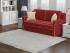 Диван Synergy Grace  с механизмом и матрасом ткань велюр Forest 13 цвет красный фото в интерьере