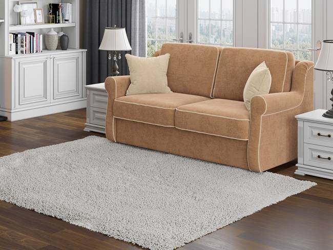 Диван Synergy Grace, цвет: ткань-велюр Soft 731 фото в интерьере