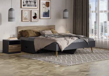 Кровать Ines (графит) Кровать Ines (графит)