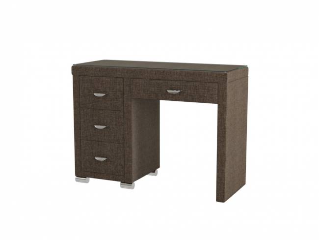 Туалетный стол OrmaSoft-2 (4 ящика) левый, цвет: Глазго Коричневый