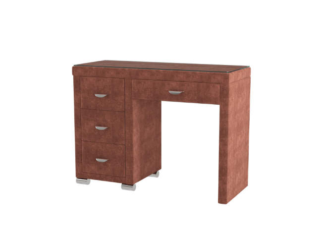 Туалетный стол OrmaSoft-2 (4 ящика) левый, цвет: Лофти Рыжий