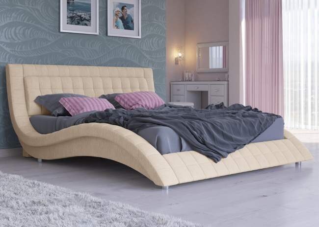 Кровать Атлантико с подъемным механизмом, цвет: Глазко Бежевый Кровать Атлантико с подъемным механизмом, цвет: Глазко Бежевый