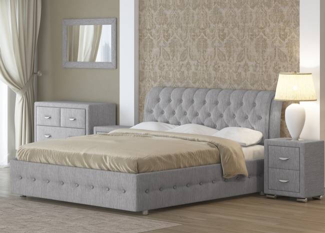 Кровать Como 4, цвет: Глазго Серый