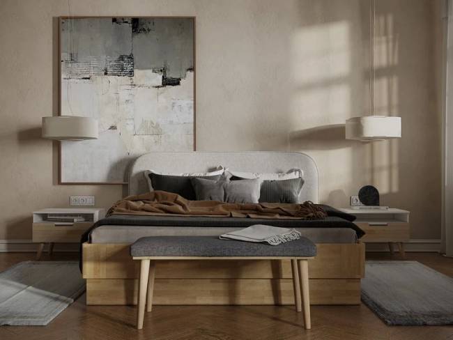 Кровать Lagom Plane Wood с подъемным механизмом